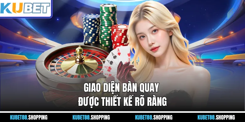 Giao diện bàn quay được thiết kế rõ ràng